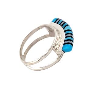 Handmade Zuni Cluster Ring sz 6.25 - Women's Southwest Pueblo Jewelry Signed VM*